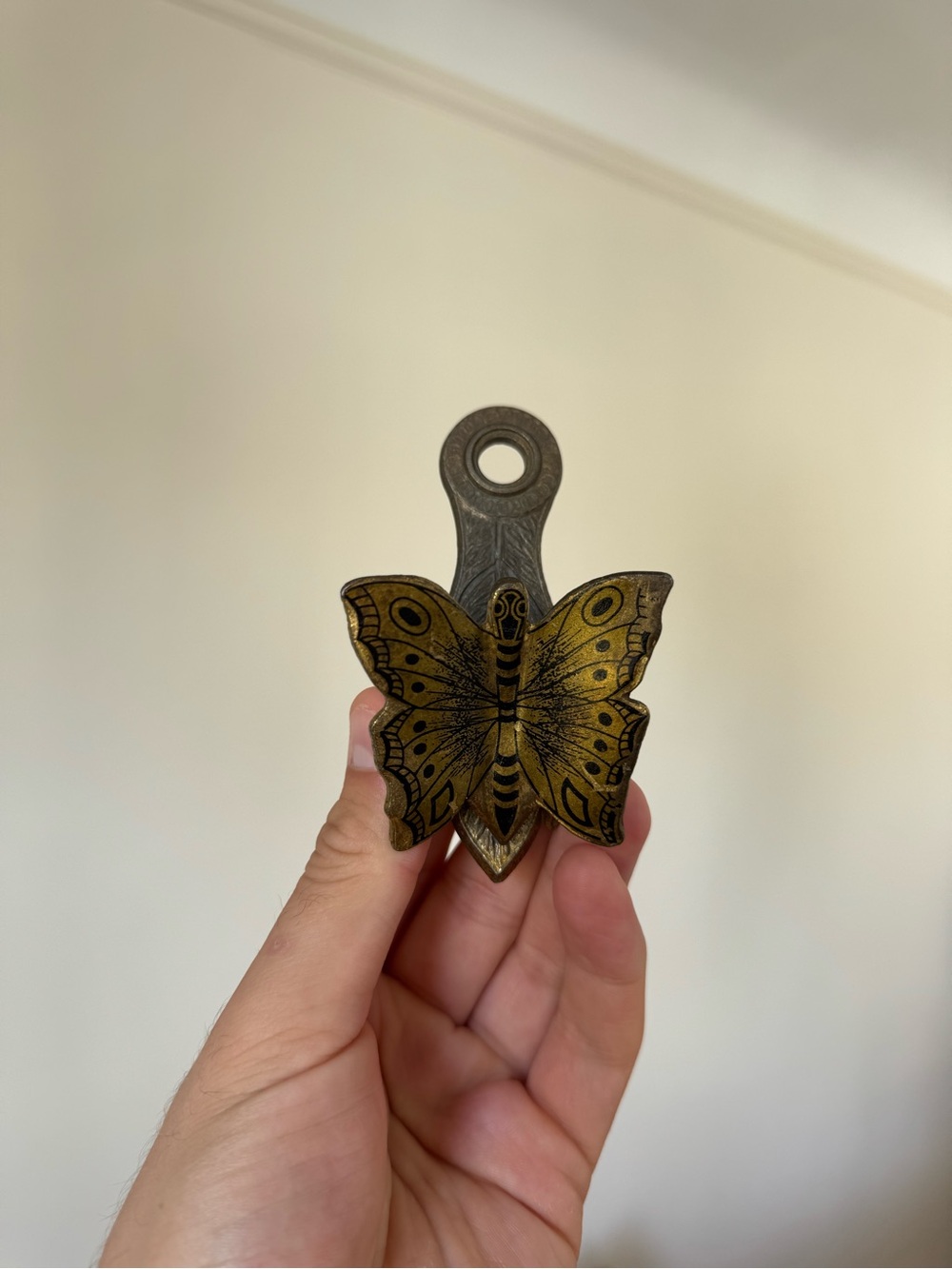 Vintage Brass Butterfly Desk Clip